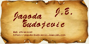 Jagoda Budojević vizit kartica